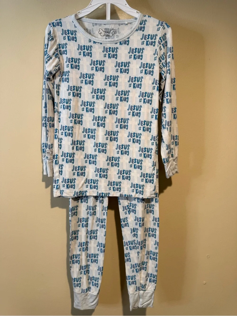 Holy Pals Jesus is King Bamboo pajama set toddler size 4